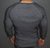 R&R Men Stylish Side Arm Ribbed V Neck Sweater - Navy Blue