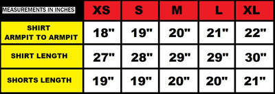 Triko Shirt + Short Ensemble - Black White Red X6A