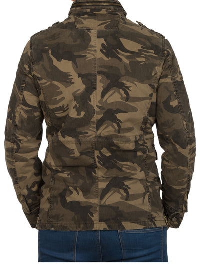 Y&R Men Stylish Camouflage Mid Length Jacket