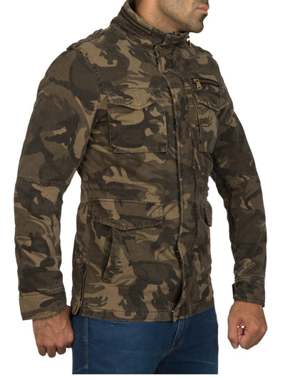 Y&R Men Stylish Camouflage Mid Length Jacket