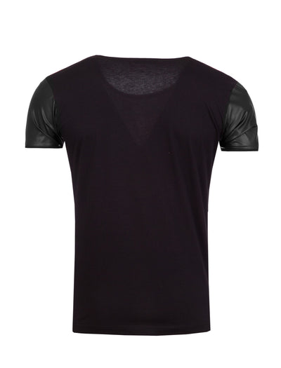 R&R Men Sexy Lady Studded Graphic T-Shirt - Black