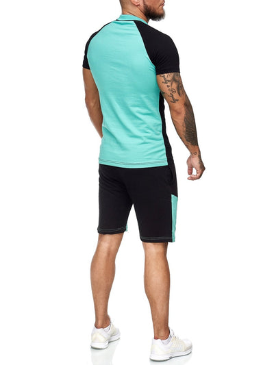 Palu Polo Shirt + Short Ensemble - Black Green X0017C