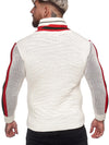 Prof Shawl Neck Knitted Sweater - White X0031B