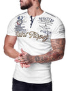 "Saint Tropez" Print Graphic T-Shirt - White X0043B