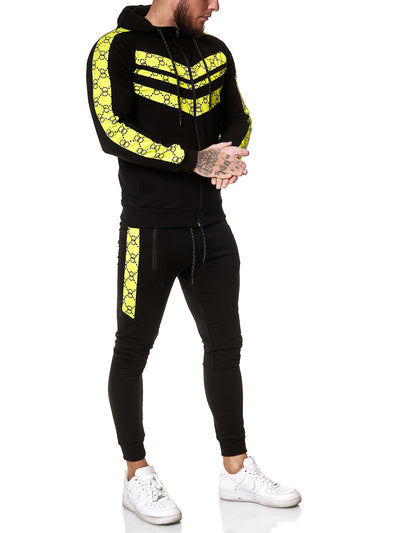 Gusto TrackSuit - Black Neon Green X0050B