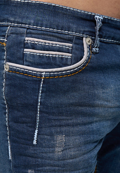 Aska Denim Shorts - Blue X107A