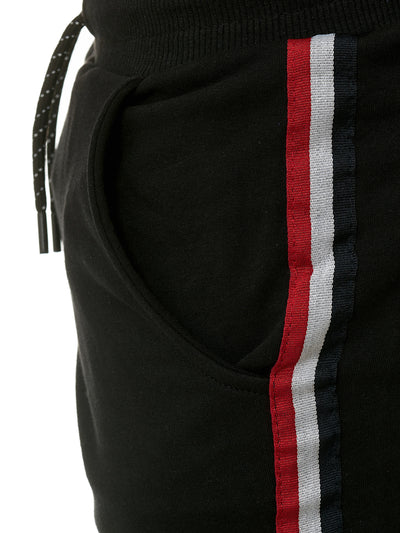 Cargo Dusi Stripe Sweatpants Joggers - Black X1A - FASH STOP