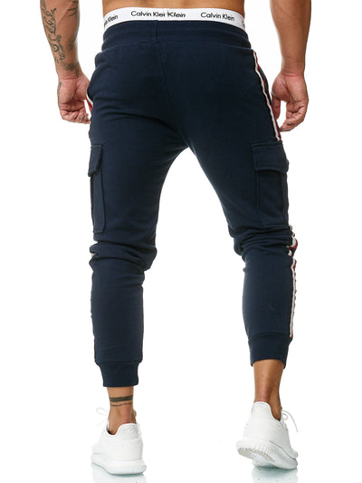 Cargo Dusi Stripe Sweatpants Joggers - Navy Blue X1C - FASH STOP