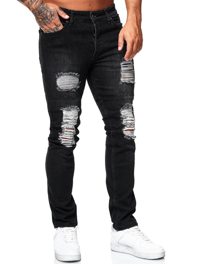 Rezo Ripped Distressed Jeans - Black X65