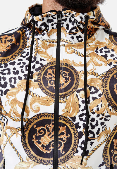 Boss Cheetah Hoodie TrackSuit - White X89A