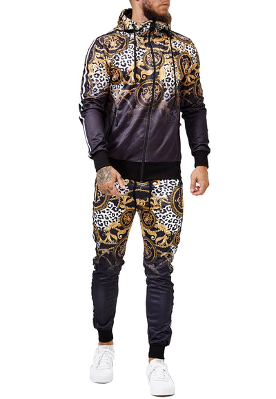 Boss Cheetah Hoodie TrackSuit - Black X89B