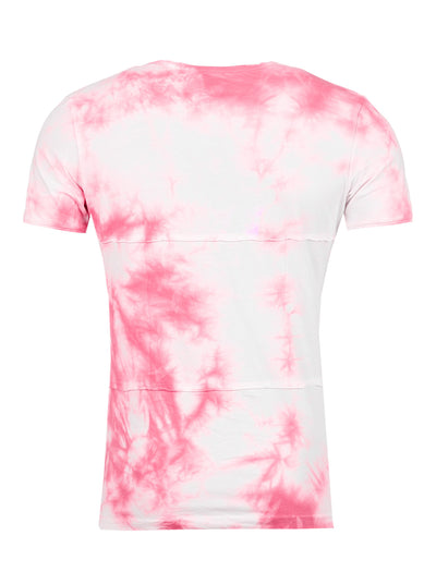 Y&R Men Tie Dyed Pocket T-shirt - Pink