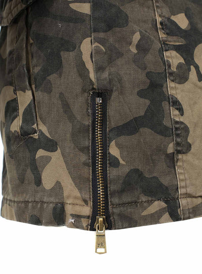 Y&R Men Stylish Camouflage Mid Length Jacket