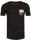 R&R Men Mock Stars Pocket T-shirt - Black