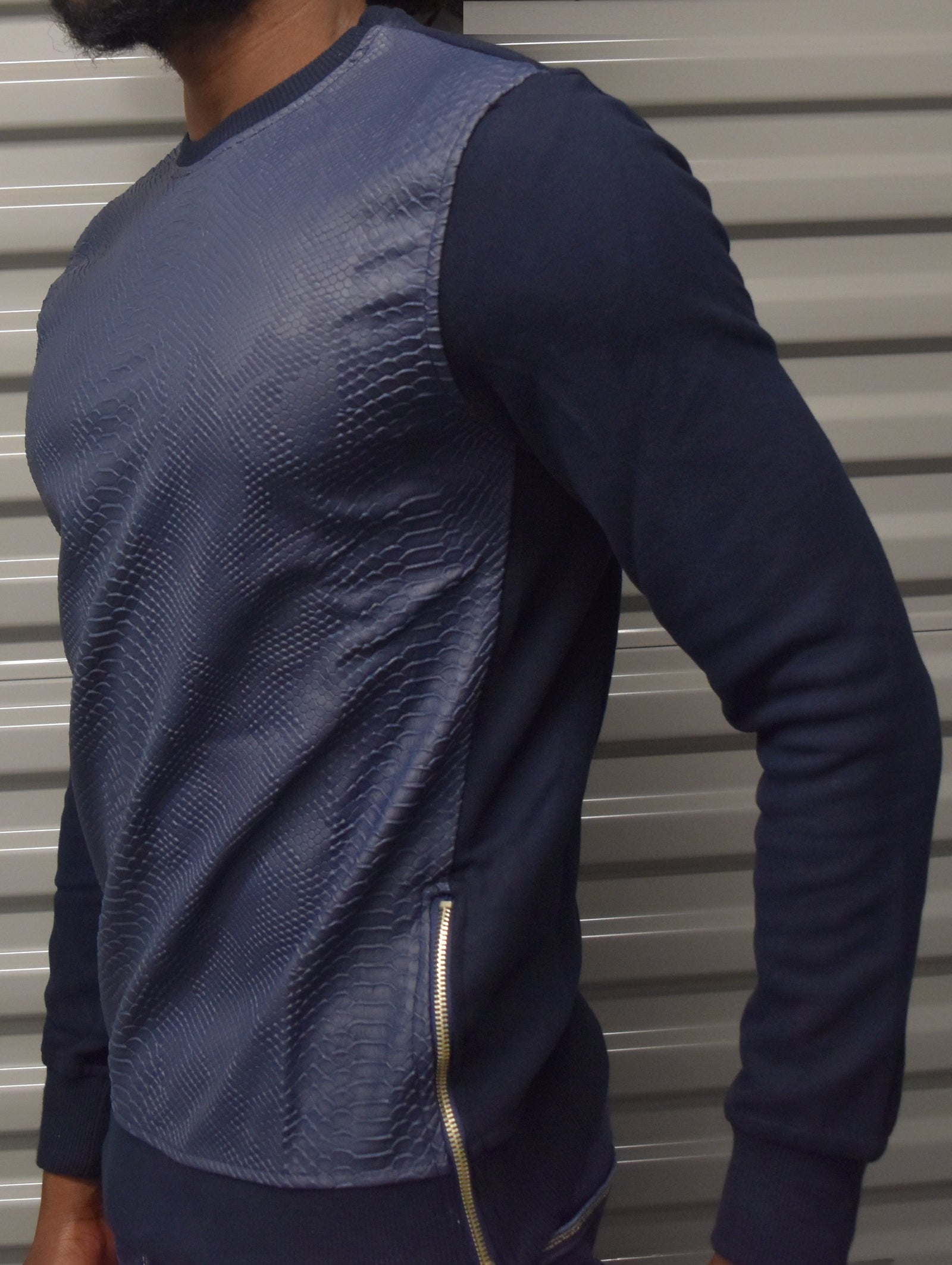 Snake Skin Sweatshirt - Nany Blue E18