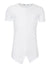 Y&R Men 1 Side Perforated Holes Slit T-Shirt - White