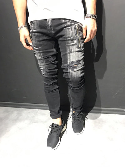 Stock Low MOQ Scratch Slim Black Short Jeans Men - China Jeans and Men Jeans  price | Made-in-China.com
