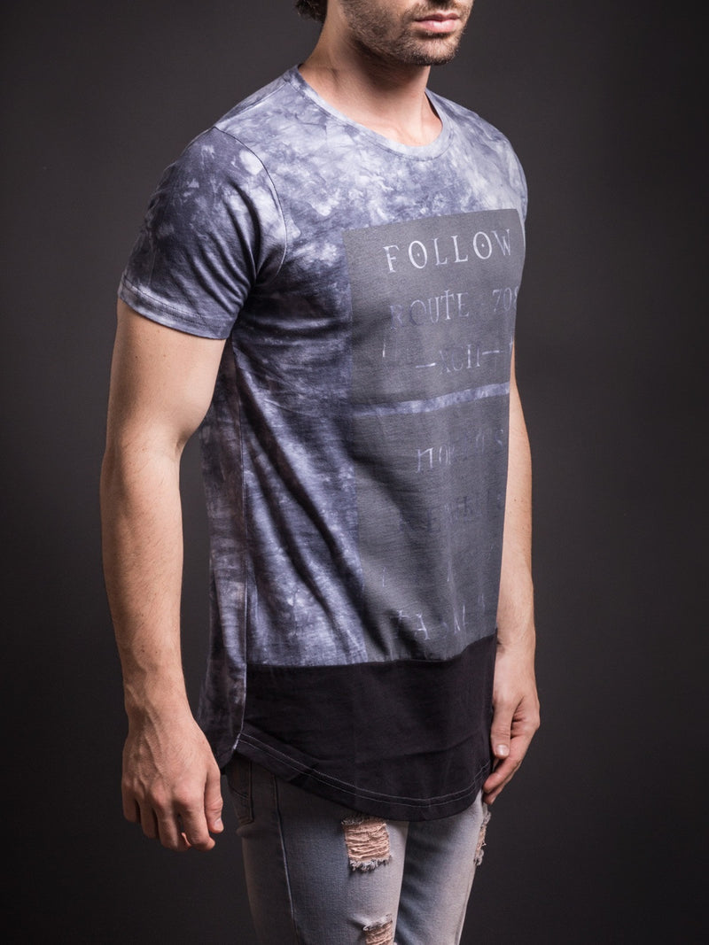N&R Men "Follow Route 708" T-shirt - Gray