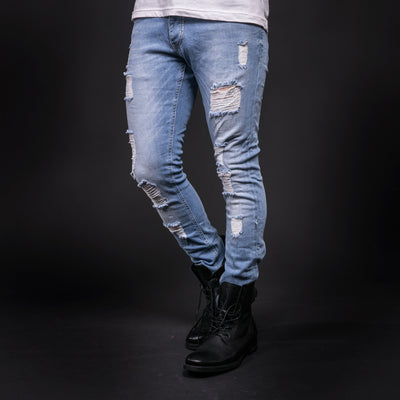 Ripped Jeans Men Slim Fit Stretch | NEW | - Styleitaly.eu