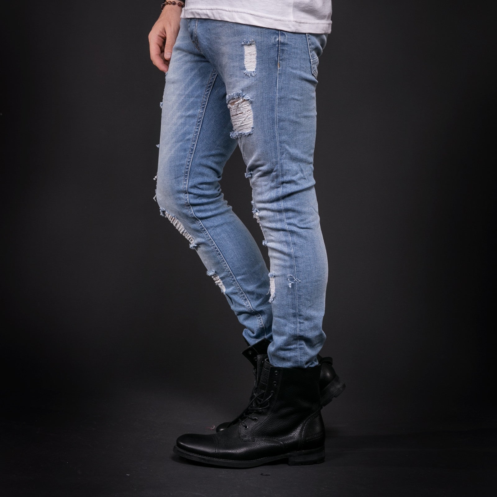Buy online Mens Skinny Fit Distressed Jeans from Clothing for Men by Bukkl  for ₹999 at 71% off | 2024 Limeroad.com