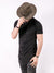 K&B Men Moved Buttons Mock Neck T-shirt - Black - FASH STOP