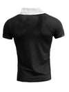 R&R Men Pat Mock Neck Pocket T-Shirt - Black