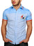 Y&R Men Hybrid Plaid Casual Button Up Shirt - Blue
