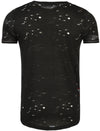 Y&R Men Casual Space Holes T-Shirt - Black