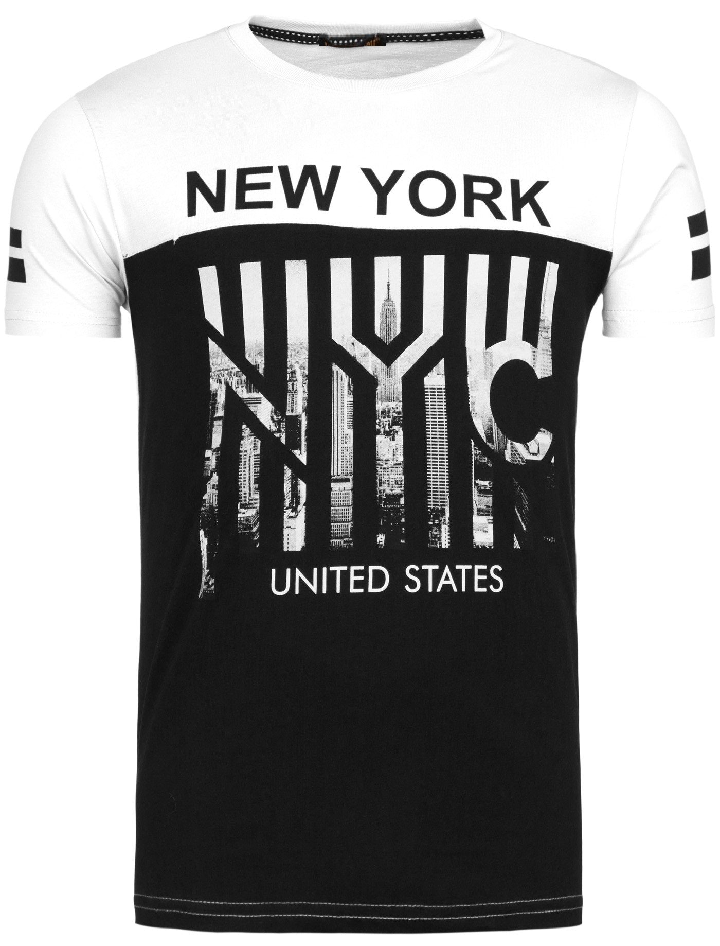 Y&R Men Graphic NY New York USA T-Shirt - White