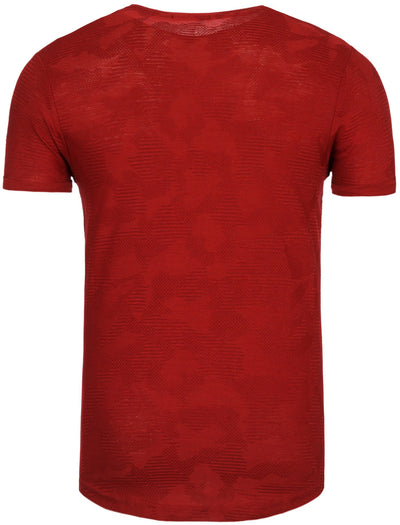 Y&R Men Casual Scars T-Shirt - Red