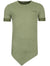 Y&R Men Asymmetrical Cut Pocket T-Shirt - Green