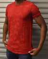 Y&R Men Casual Scars T-Shirt - Red