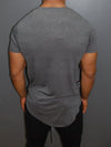 Y&R Men Asymmetrical Fil T-Shirt - Heather Gray