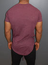 Y&R Men Asymmetrical Fil T-Shirt - Burgurndy