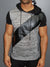 Y&R Men Dia Faux Leather Hoodie T-Shirt - Black