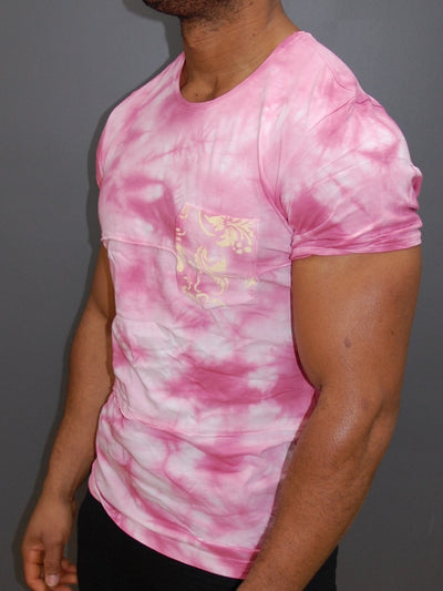Y&R Men Tie Dyed Pocket T-shirt - Pink
