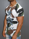 Y&R Men Army Camo Star T-Shirt - White