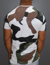 Y&R Men Army Camo Star T-Shirt - White