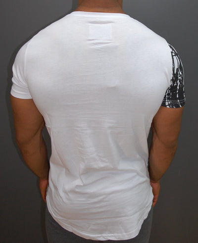 N&R Men Scrib Stripes T-shirt - White