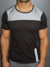 N&R Men Top Mesh Side Zipper T-shirt - Black