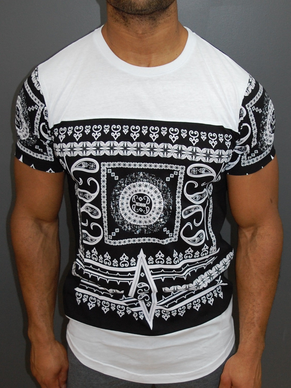 R&R Men Pat Band T-shirt - Black