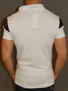 R&R Men 2-1 Mock Neck Muscle / Slim  Fit Shirt - White
