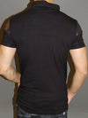R&R Men 2-1 Mock Neck Muscle / Slim  Fit Shirt -  Black