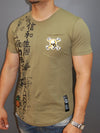 N&R Men Chinese Graffiti  T-shirt - Army Green