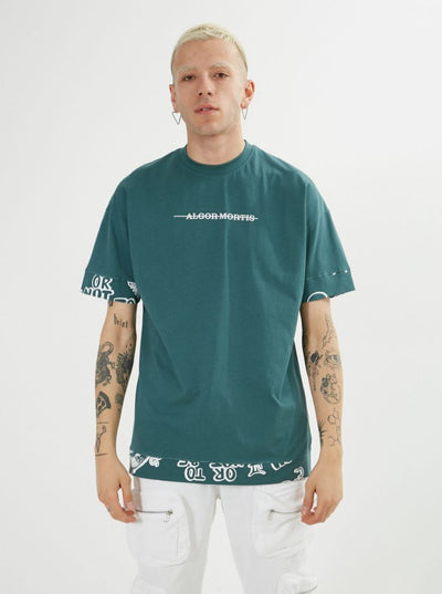 Algor Mortis Oversized Graphic T-Shirt - Green E32A