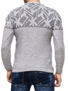 K&D Men Stylish Maze Top Pullover Sweater - Gray - FASH STOP