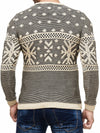 K&D Men Stylish Snow Pullover Sweater - Beige - FASH STOP