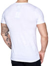 K&D Men Mesh Top Side Zipper T-shirt - White - FASH STOP