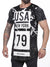 N&R Men Splash USA New York 79 T-shirt - Black