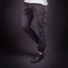 P&V Men Slim Fit Low Crotch Jeans - Washed Black
